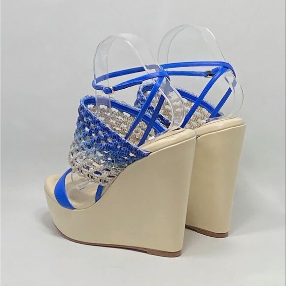 Alexandre Birman Trisha Woven Platform Wedge Sandals size 38.5 - Picture 9 of 12